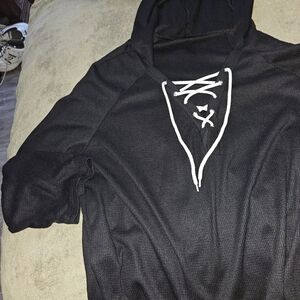 Black Hooded Woman's Shirt